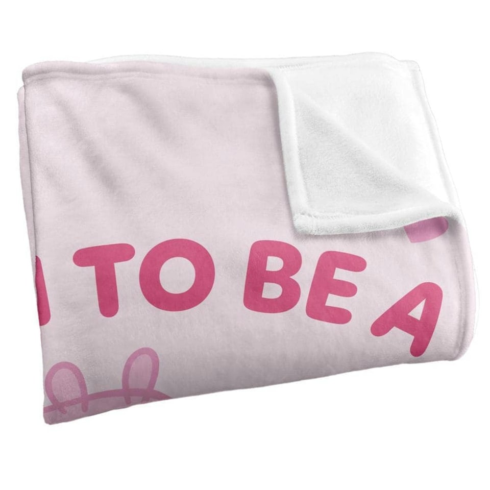 image 1 of Peppa Pig Soon To Be Mummy Pig Blanket - White - One Size