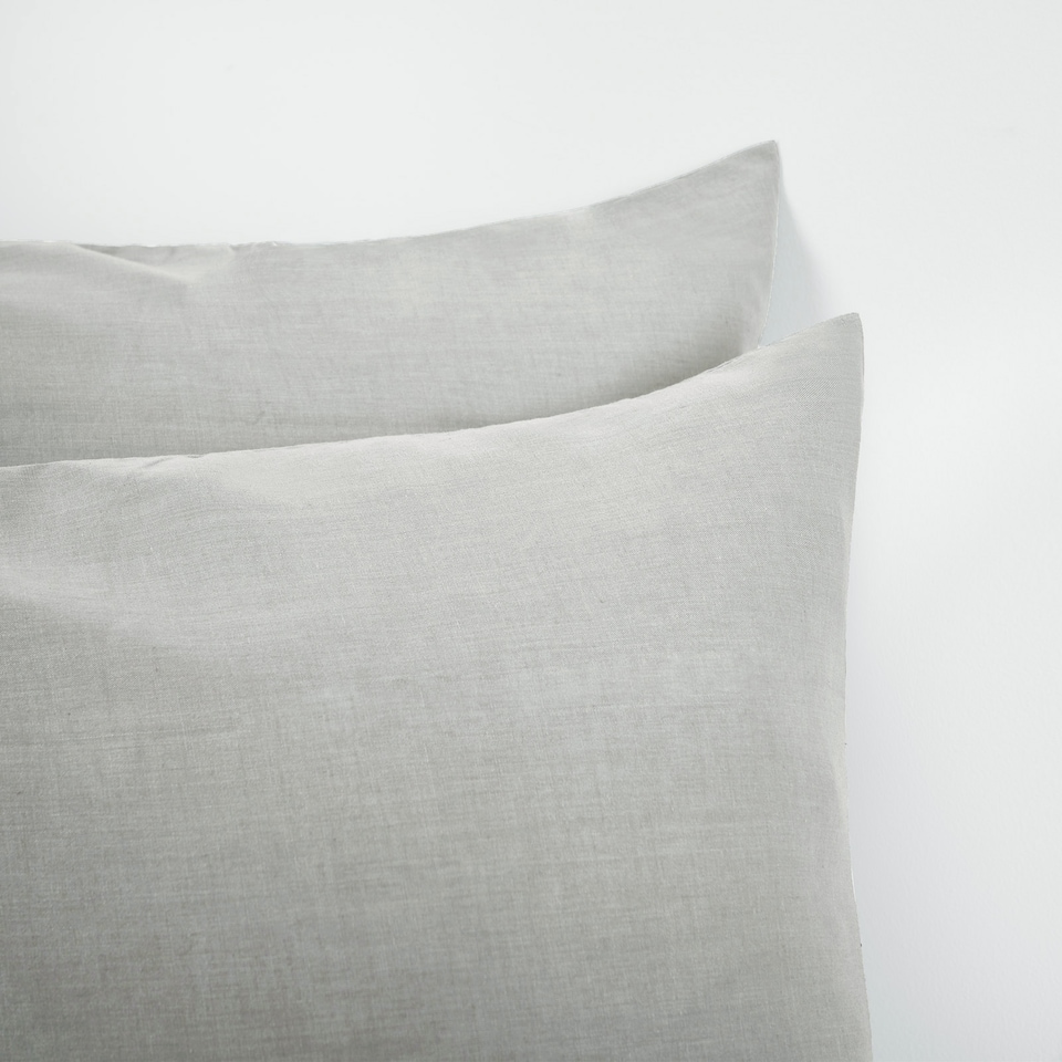 image 1 of OHS Luxurious Polycotton Housewife Pillowcase Pair Soft Modern Bedding