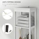 image 7 of HOMCOM Tall Bathroom Cabinet, Slim Bathroom Storage Cabinet with 2 Open Shelves, Soft Close Door and Drawer, Adjustable Shelf, Narrow Cupboard Storage Unit, White