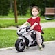 image 2 of HOMCOM Honda Licensed 6V Kids Electric Motorbike Ride On Motorcycle Vehicle with Headlights, Music, Training Wheels, for Ages 3-5 Years White