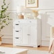 image 2 of Yaheetech  Practical Storage Cabinet with 4 Drawers White