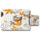 image 2 of Maple Leaves & Marbled Circles (Placemat & Coaster Set)