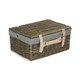 image 3 of 41cm Antique Wash Wicker Picnic Basket with Lining Grey | Grey | One Size