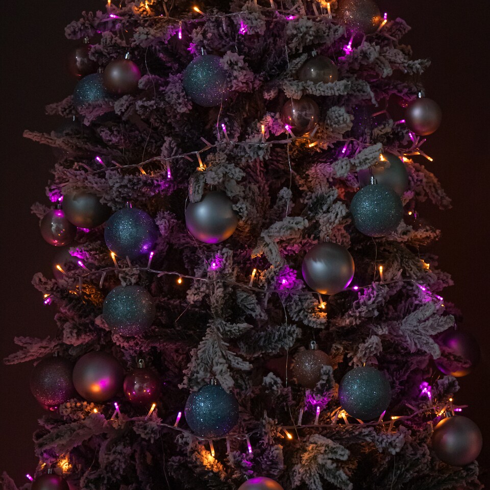 image 1 of 18.7m 750 LED TreeBrights Christmas String Lights with Timer in Rainbow on Clear Cable