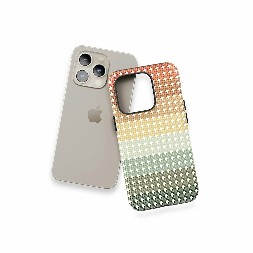 image 1 of Gradient Floral Stripe Phone Case | Green | iPhone 13 Mini
Slim | iPhone 13 Mini
Slim