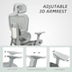 image 6 of HOMCOM Ergonomic Office Chair Swivel Computer Chair with 3D Armrest Grey