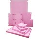 image 2 of 100 x Pink Mini (10cm x 10cm x 2cm) PIP Postal Shipping Large Letter Cardboard Boxes Pink