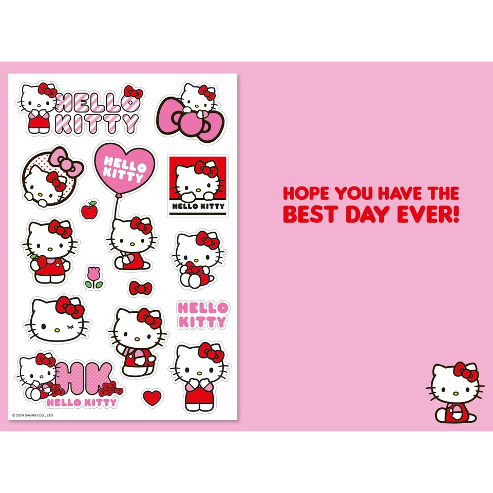 image 1 of Hello Kitty Sticker Birthday Card