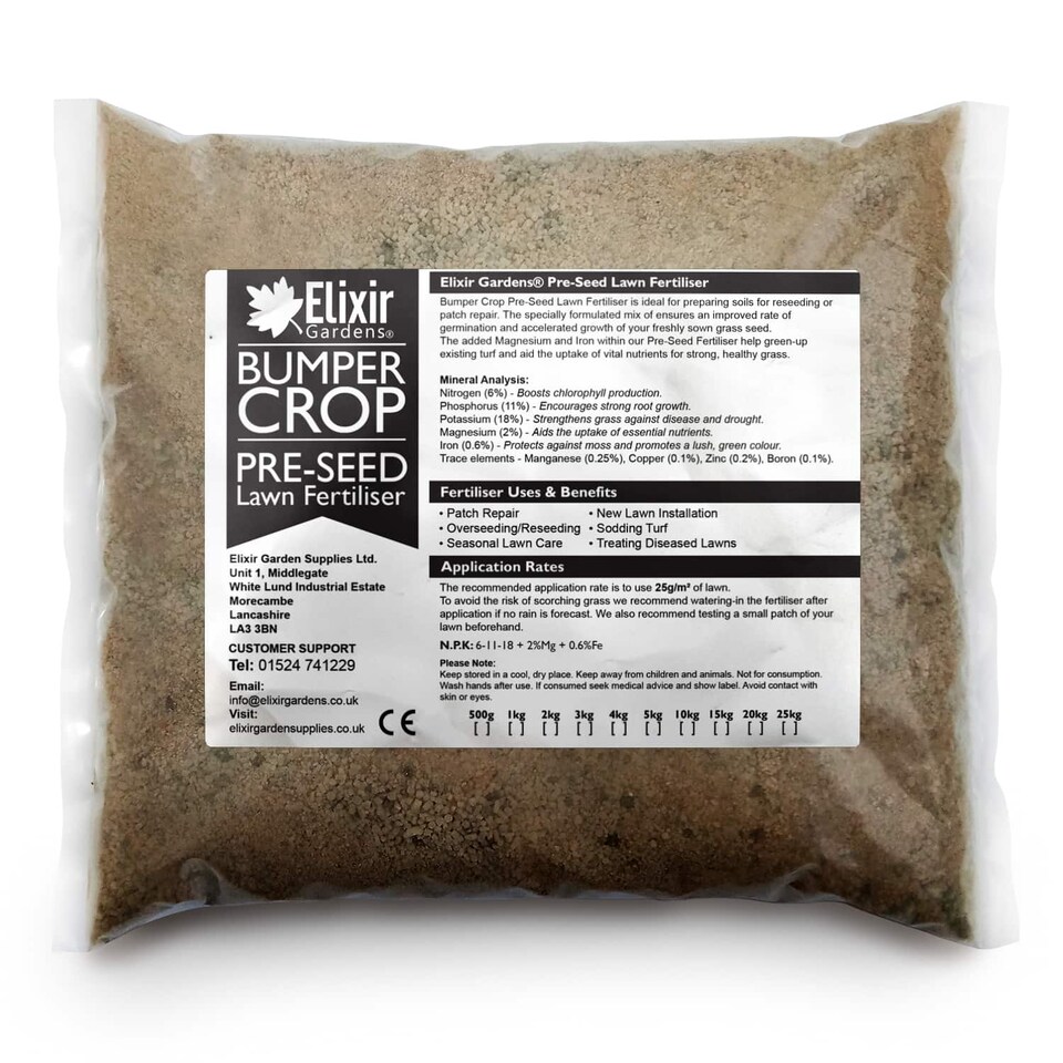image 1 of Elixir Gardens Bumper Crop Lawn Pre-Seeder 6-11-18 bag x 10kg
