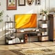 image 5 of HOMCOM TV Unit for TVs up to 55 Inches, Industrial TV Stand with Shelves Brown