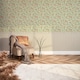 image 1 of Beauty Of Nature Panel Wallpaper in Sage Green on Cream with Cream Panel | Cream | Sage Green and Cream