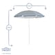 image 3 of Harbour Housewares Metal Beach Parasol - 1.8m  - Green Stripe Multi