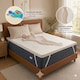 image 2 of 2 inch - 5cm Memory Foam Mattress Topper for Small Double Bed With Removable and Washabel Bamboo Zip Cover and Elastic Strap