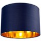 image 1 of Contemporary Blue Cotton 14 Table/Pendant Lamp Shade with Shiny Copper Inner | Blue