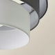 image 2 of ValueLights Aztec 3 Tier Grey Fabric Ceiling Light Shade