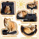 image 4 of Yaheetech 149 cm Multilevel Cat Tree with Plush Perch Black