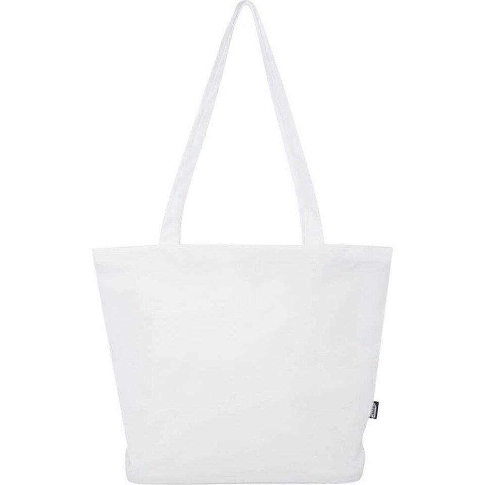 image 1 of Panama Recycled Zipped 20L Tote Bag - White - One Size | White