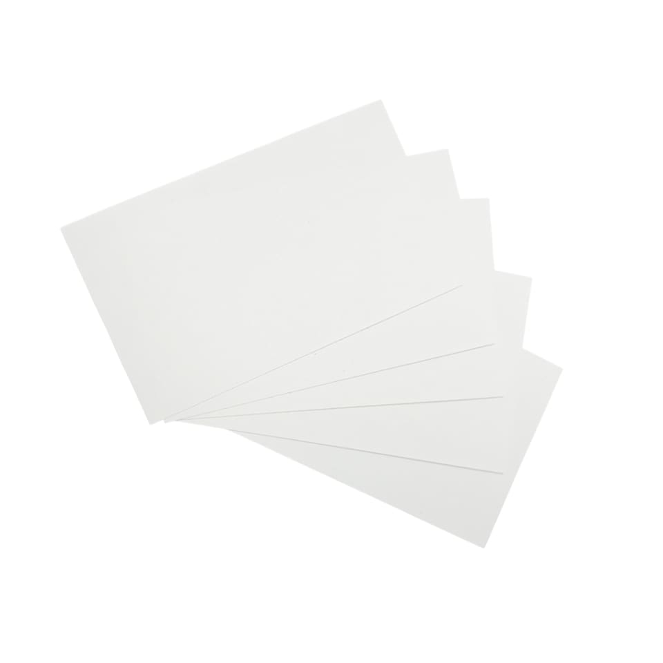 image 1 of Pack of 100 White Plain 8x5inch Record Cards - Blank Study Index Cards for Notes, Revision