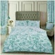 image 1 of VELVETIO Bellerose Floral Printed Duvet Cover Set Rebersible Polycotton Beddings Green | Duck Egg | Double