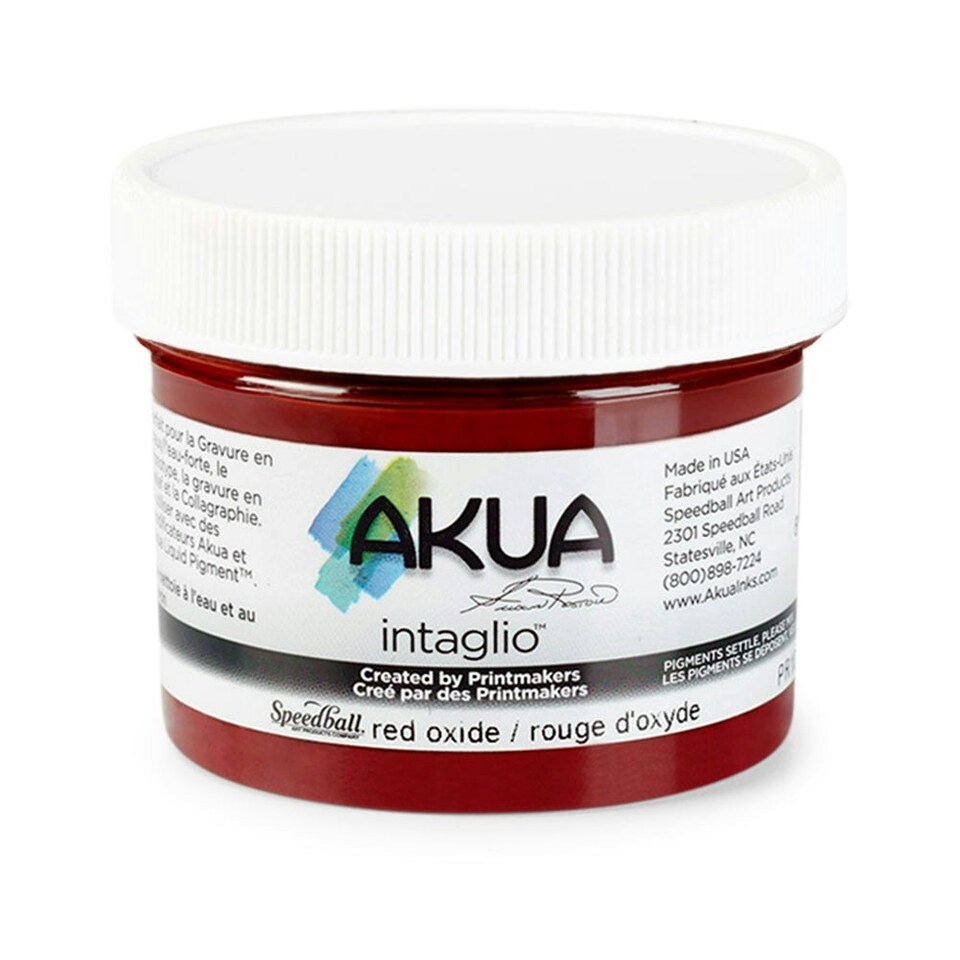 Speedball Intaglio Water Based Printing Ink, Red Oxide, 2oz