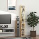 image 2 of HOMCOM 204 CD Storage Unit, Storage Tower with 12 Cubes, 175cm Tall Bookcase for Living Room, Home Office, Study Room, Oak Tone