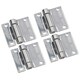 image 1 of Stainless Steel Hinge Heavy Duty 65x73mm Industrial Door Hatch Locker 4PK Silver
