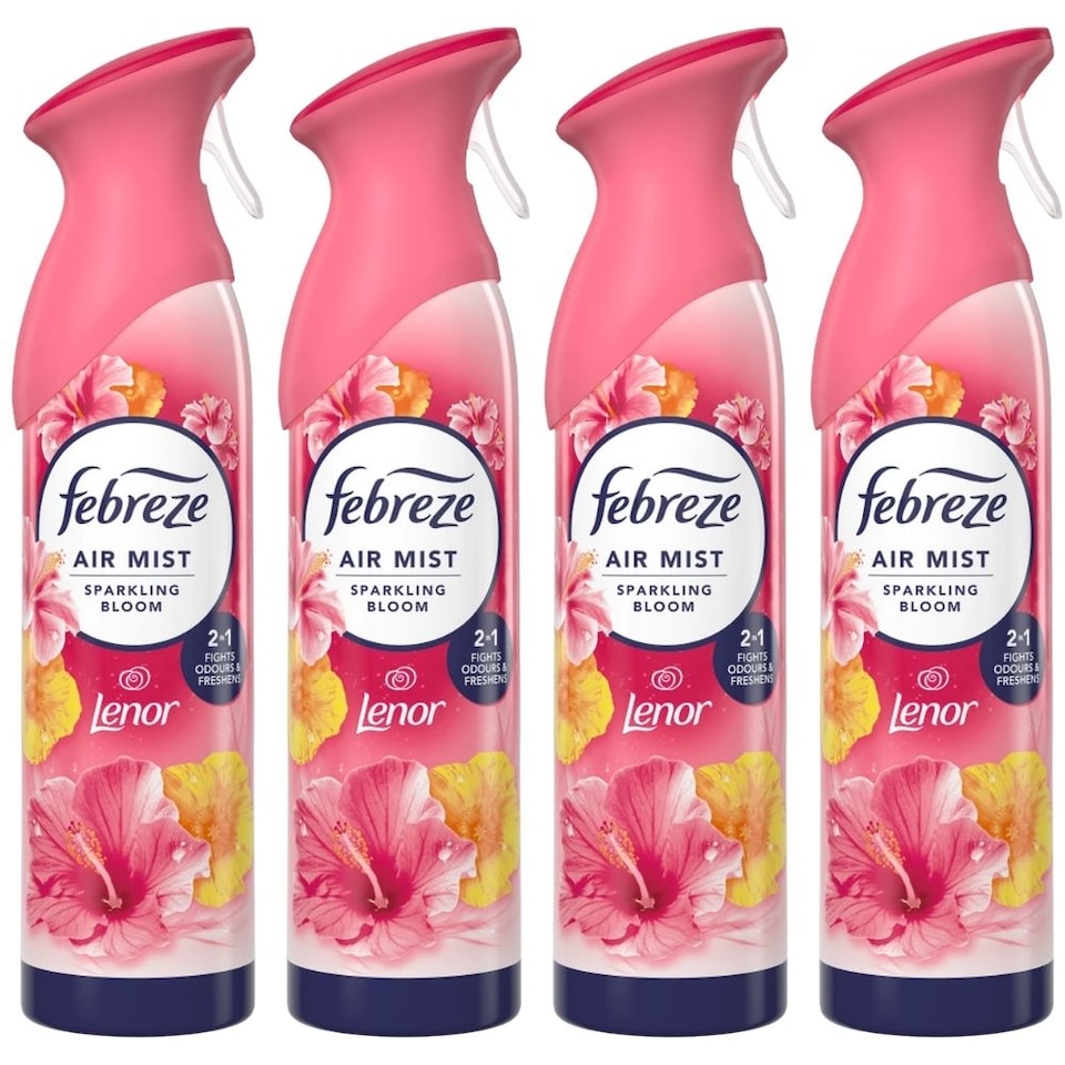 Febreze Sparkling Bloom Air Freshener Spray 185ml 4 Pack