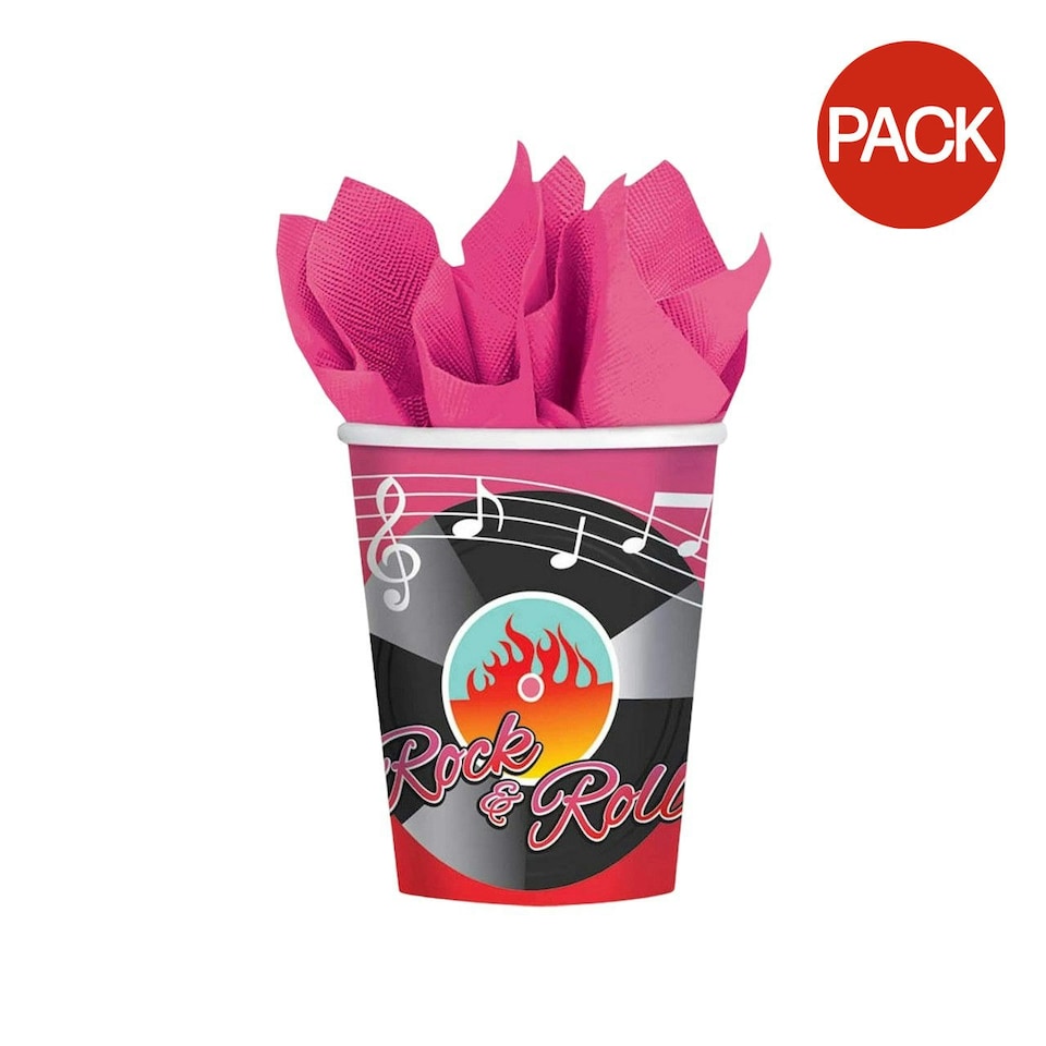 Amscan Classic Paper Party Cup (Pack of 8) - Multicoloured - One Size
