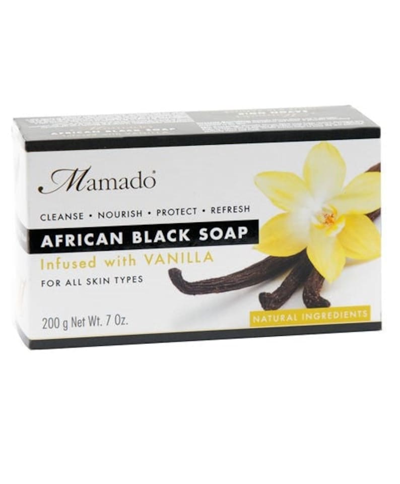 Mamado African Black Soap Infused With Vanilla 200 g