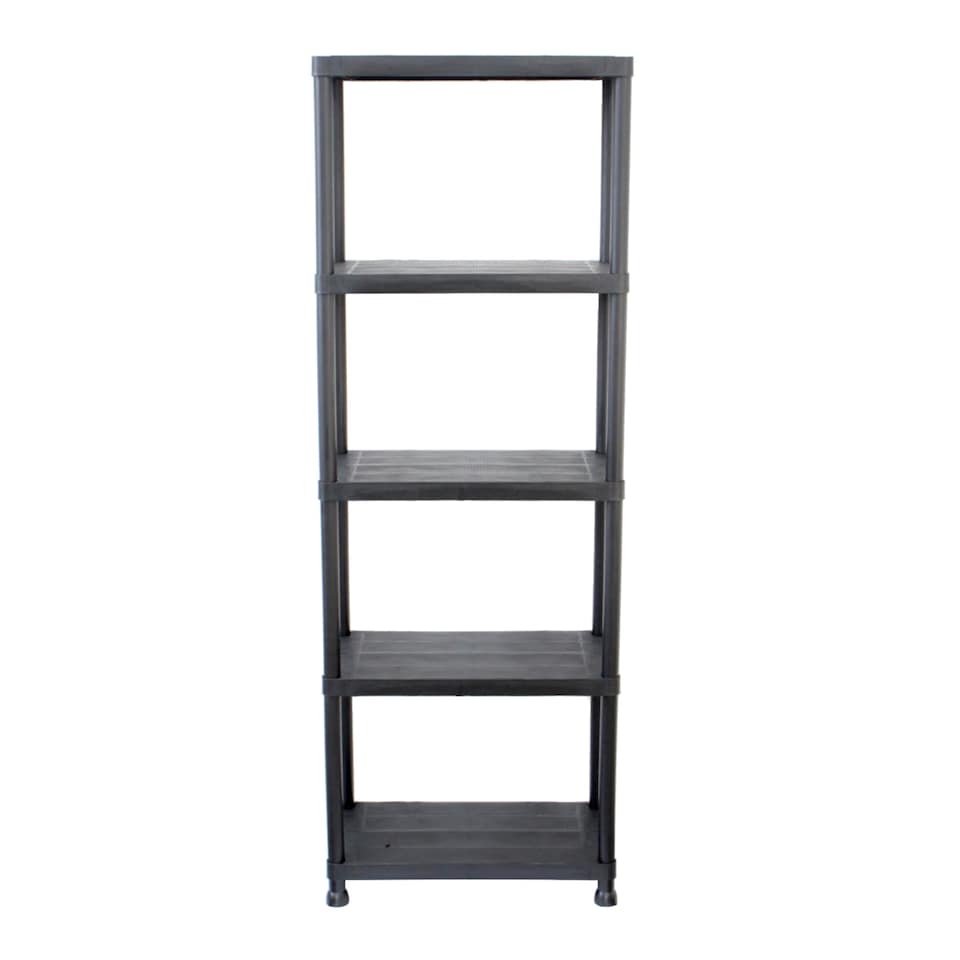 image 1 of 5 Tier Black Plastic Heavy Duty Shelving Racking Storage Unit