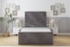 image 1 of Sloomy Somerset Slate Naples Bed Frame With Mattress With 50" Upholstered Headboard 4' Small Double