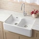 image 9 of Balterley Fireclay Double Bowl Stepped Weir Butler Kitchen Sink - with Overflow | White | White | 1