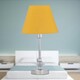image 3 of Chrome Jewelled Table Lamp with Ochre Yellow Shade Chrome | Yellow