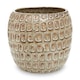 image 1 of Interiors by Premier Large Ceramic Planter, Modern Textured Green Stoneware Planter for Home Decor, Flower Pots For Indoor Plants Cream
