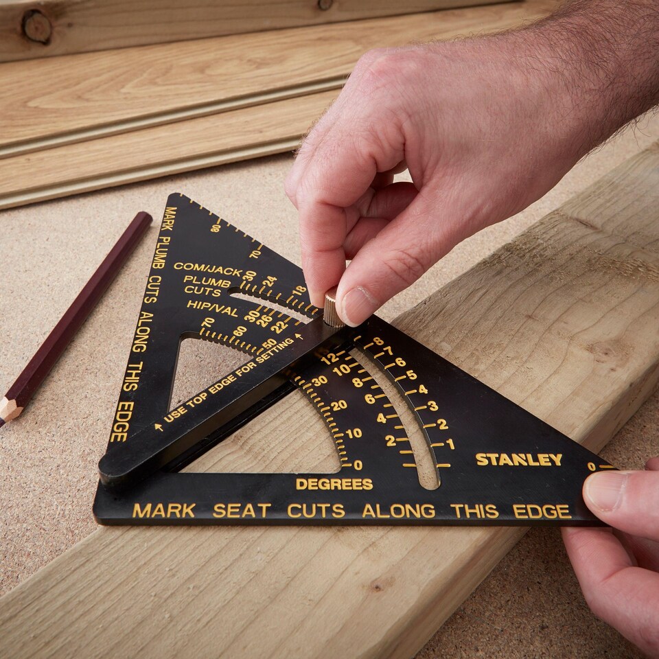 image 1 of Stanley Adjustable Quick Square | Black | Black/Yellow | 190mm | 1