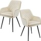 image 7 of Yaheetech Set of 2 Upholstered Dining Chairs with Velvet Fabric Grey | Dark Grey