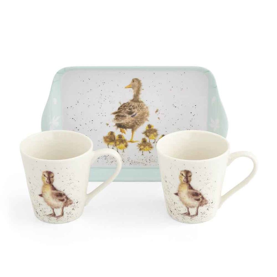 image 1 of Wrendale Designs Lovely Mum Porcelain Mug & Melamine Tray Set | Multi | 3