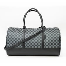 Pierre Cardin Travel Holdall Bag - Premium Lightweight Flight Bag - Black And Grey