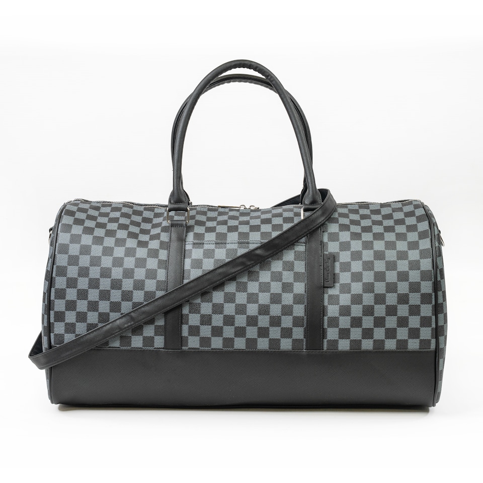 image 1 of Pierre Cardin Travel Holdall Bag - Premium Lightweight Flight Bag - Black And Grey
