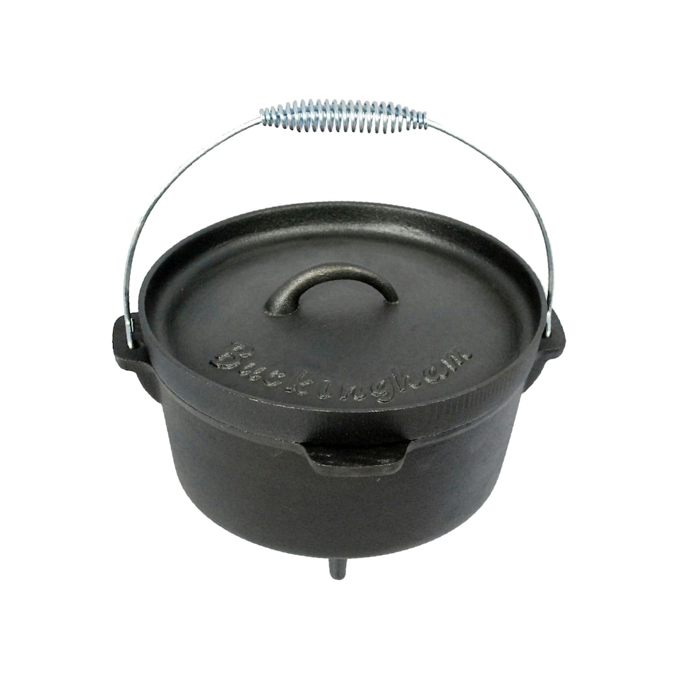 image 1 of Buckingham Pre-Seasoned Cast Iron Dutch Oven Pot 24 cm / 4 Litre Black