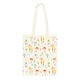 image 1 of Something Different Funky Fungi Mushroom Polycotton Tote Bag - White/Pink/Yellow - One Size White