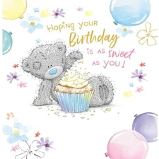 Me To You Bear Tatty Teddy With Cupcake Birthday Card