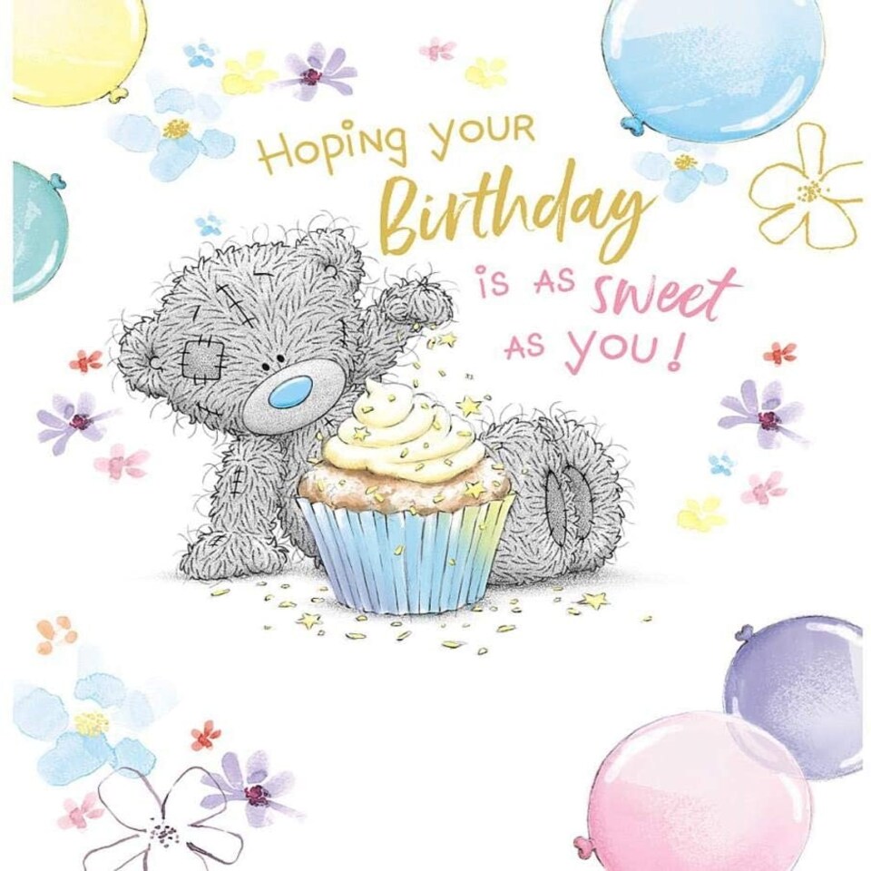 image 1 of Me To You Bear Tatty Teddy With Cupcake Birthday Card