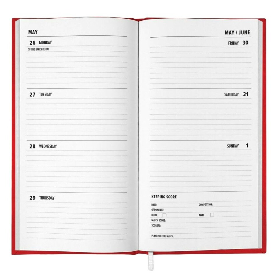 image 1 of Liverpool FC 2025 Slim Diary - Red/Green/Gold - One Size