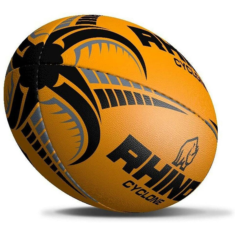 image 1 of Rhino Cyclone Rugby Ball - Fluorescent Orange - 5