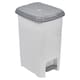 image 1 of Slim Pedal Waste Recycling Bin Can Insert Step On Lid Kitchen Bathroom | White | 25L White