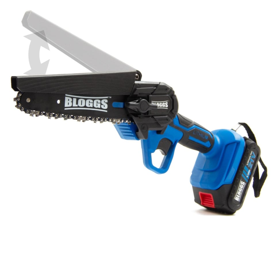 image 1 of Bloggs Cordless Pruning Chainsaw, 21V, One-Handed Branch Trimming, 6-inch Bar Length