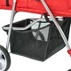 image 8 of KCT Red Pet Stroller with Rain Cover Red