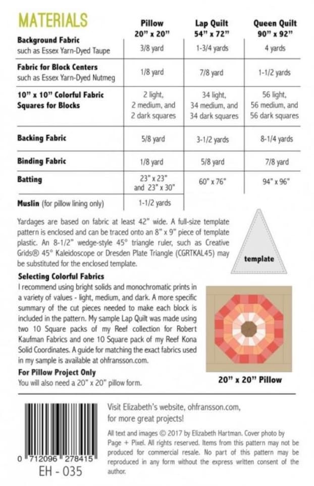 image 1 of Elizabeth Hartman Sea Urchins Quilting Pattern – Quilt
