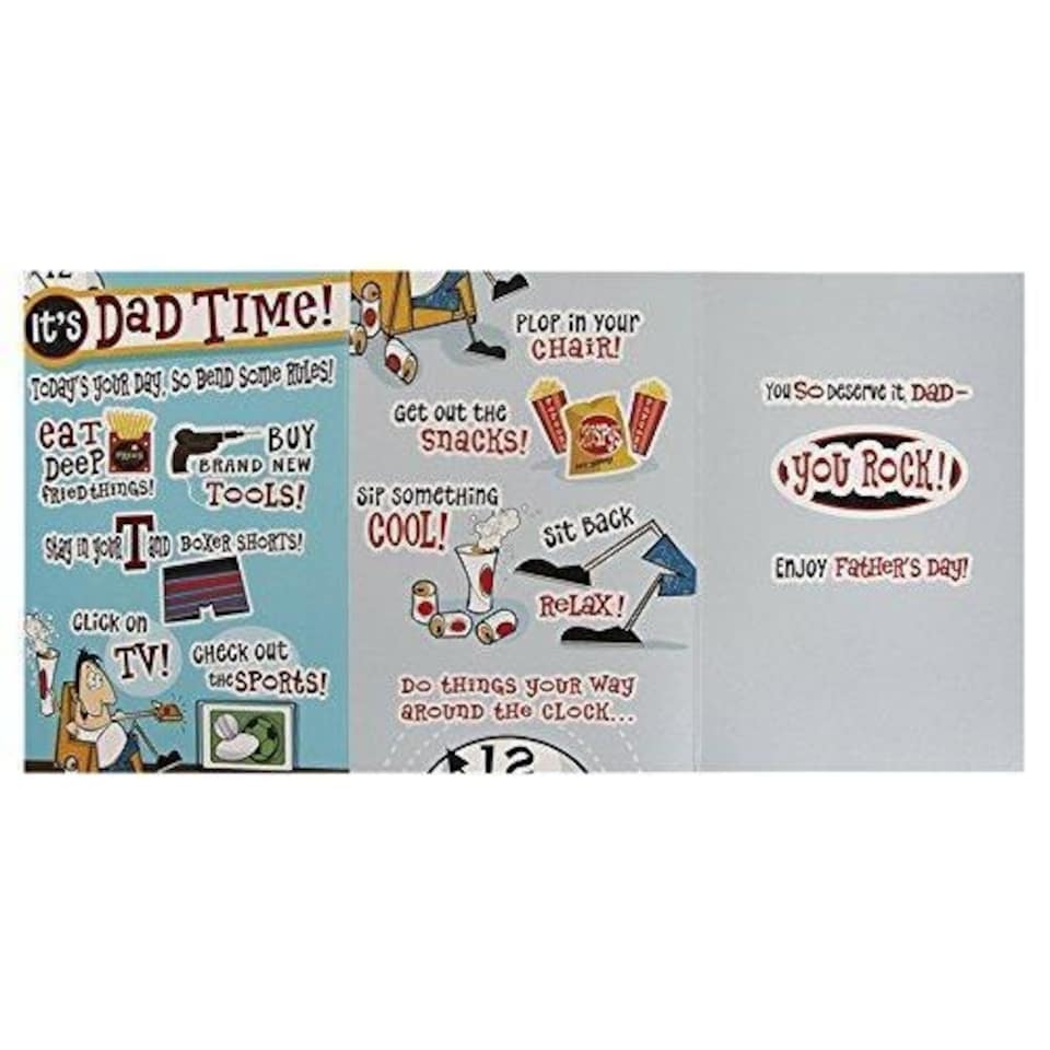 image 1 of Father's Day You Rock Humour 3 Fold Card